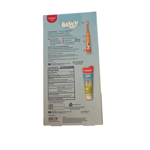 3 boxes COLGATE BLUEY Gift Pack Powered Toothbrush & Bubble Fruit Toothpaste​ - Picture 3 of 3